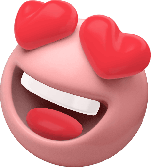 3d heart eyes emoji