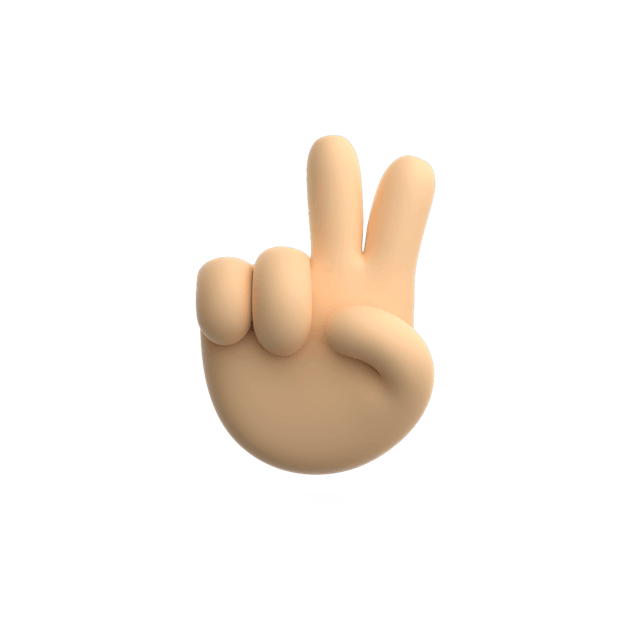victory hand sign